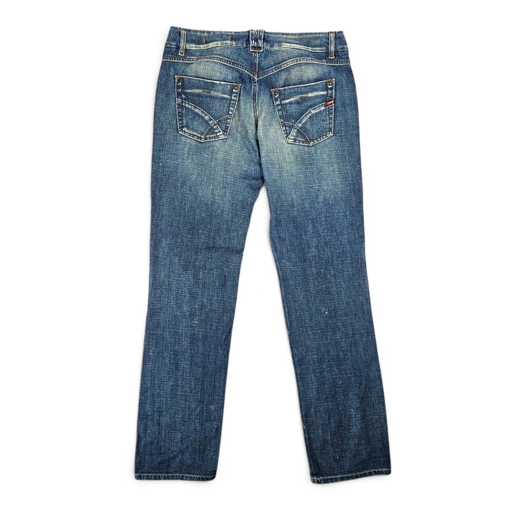 Vintage Low-Rise Jeans Euro GAS Cyber Y2K Twisted Stitch Distressed Denim - 30 - Picture 2 of 9